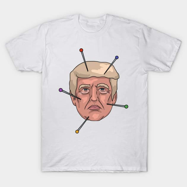 Donald Trump Voodoo Doll Pin Illustratio T-Shirt by MelancholyDolly